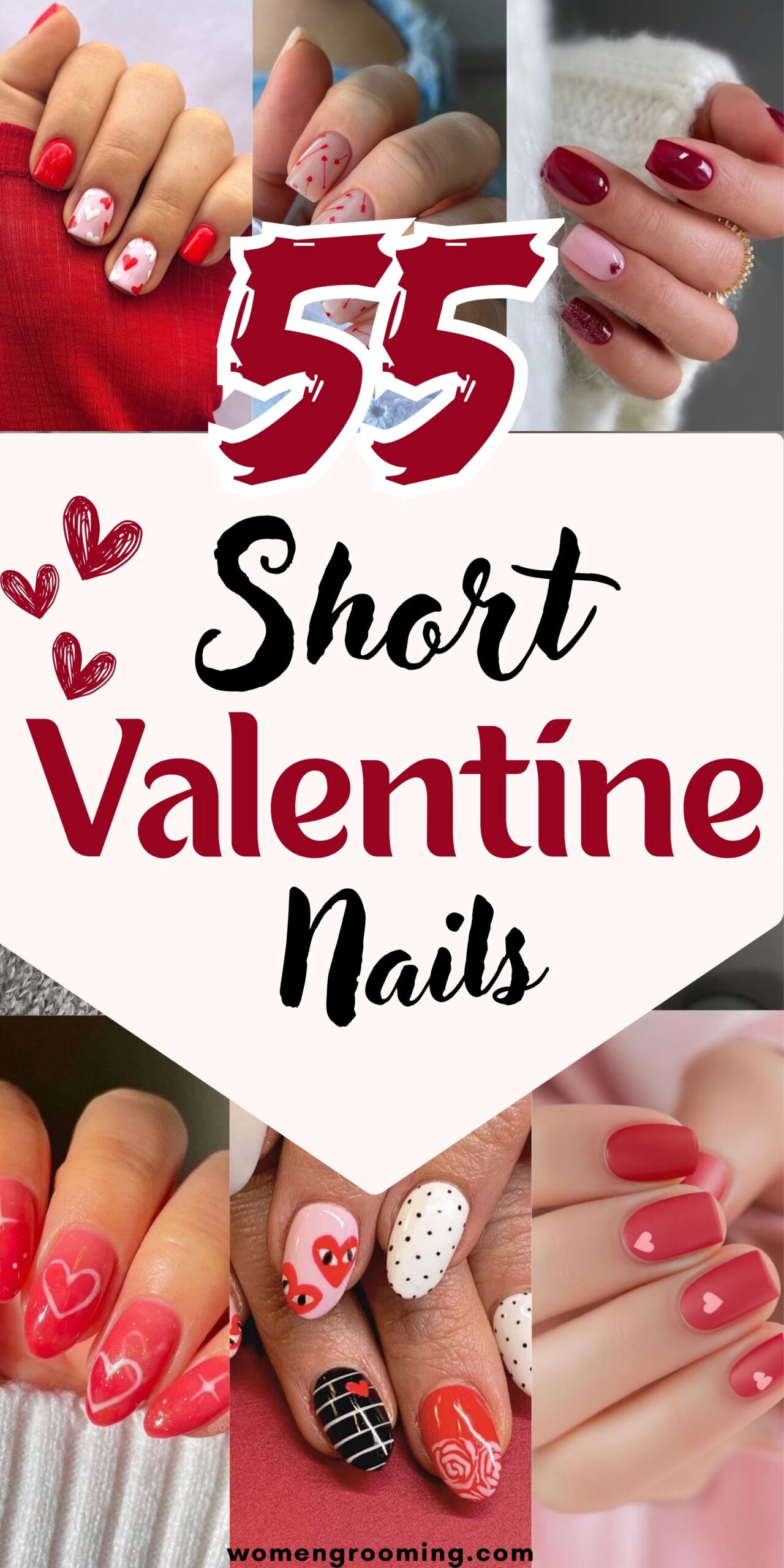 55 Short Valentine’s Nails That Look Cute & Chic