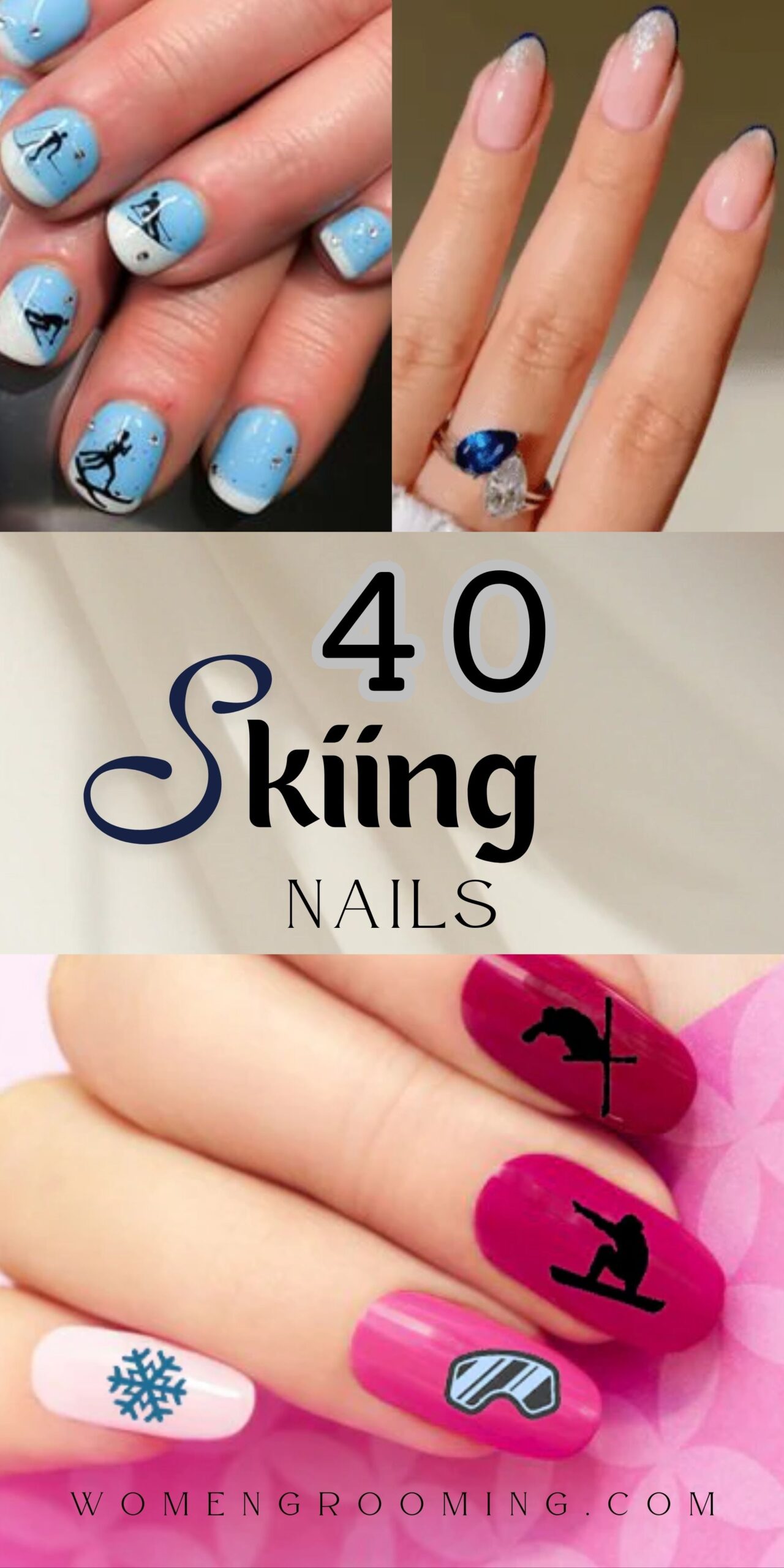 40 Skiing Nails That Look Icy, Fun & Trendy