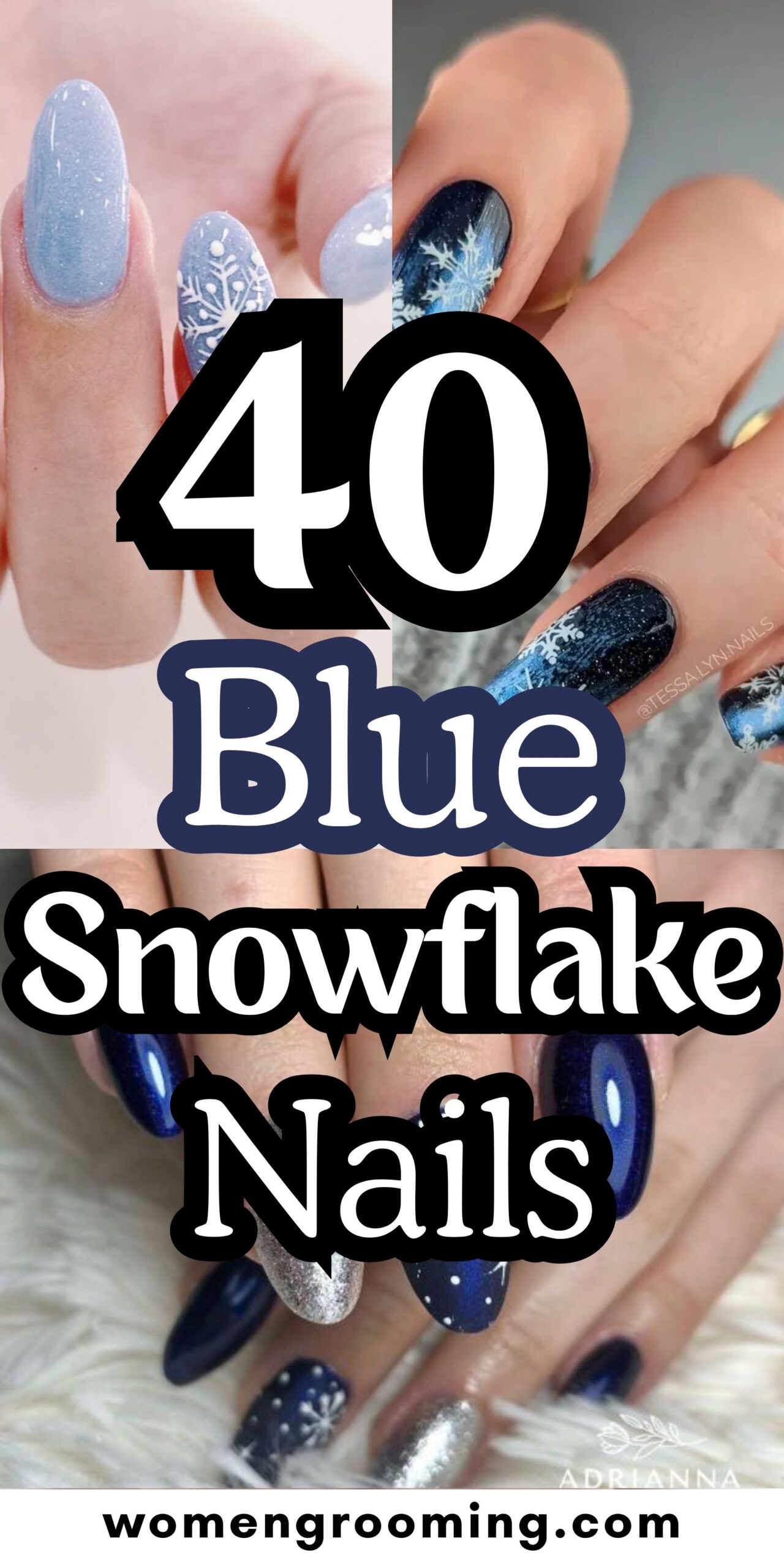 40 Blue Snowflake Nails That Feel Icy & Magical