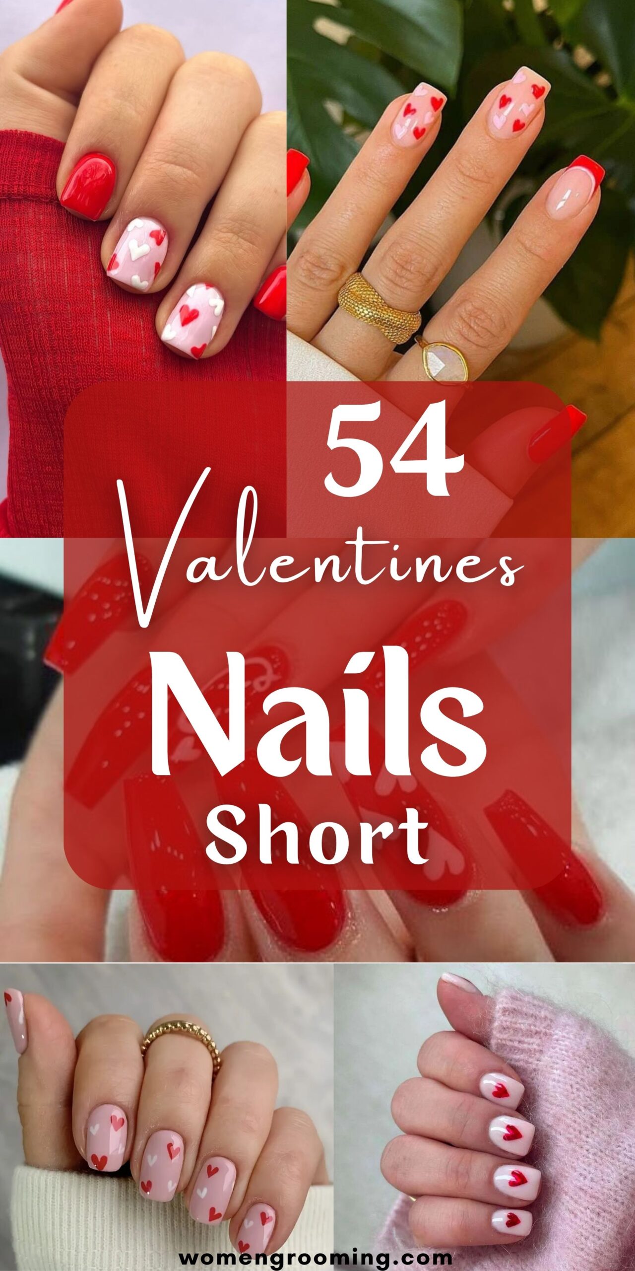 54 Valentine’s Nails Short That Look Cute & Chic
