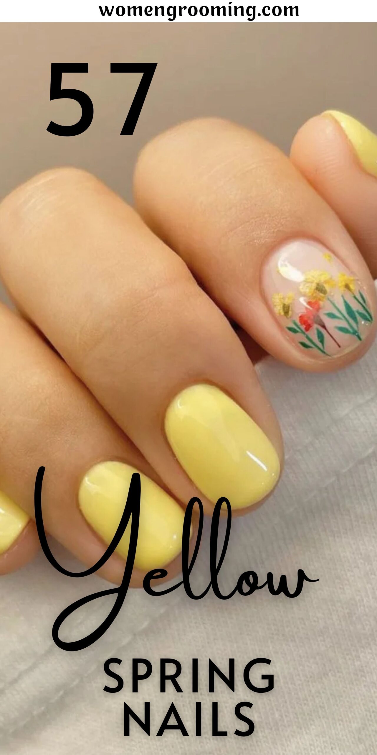 57 Yellow Spring Nails That Look Fresh & Sunny