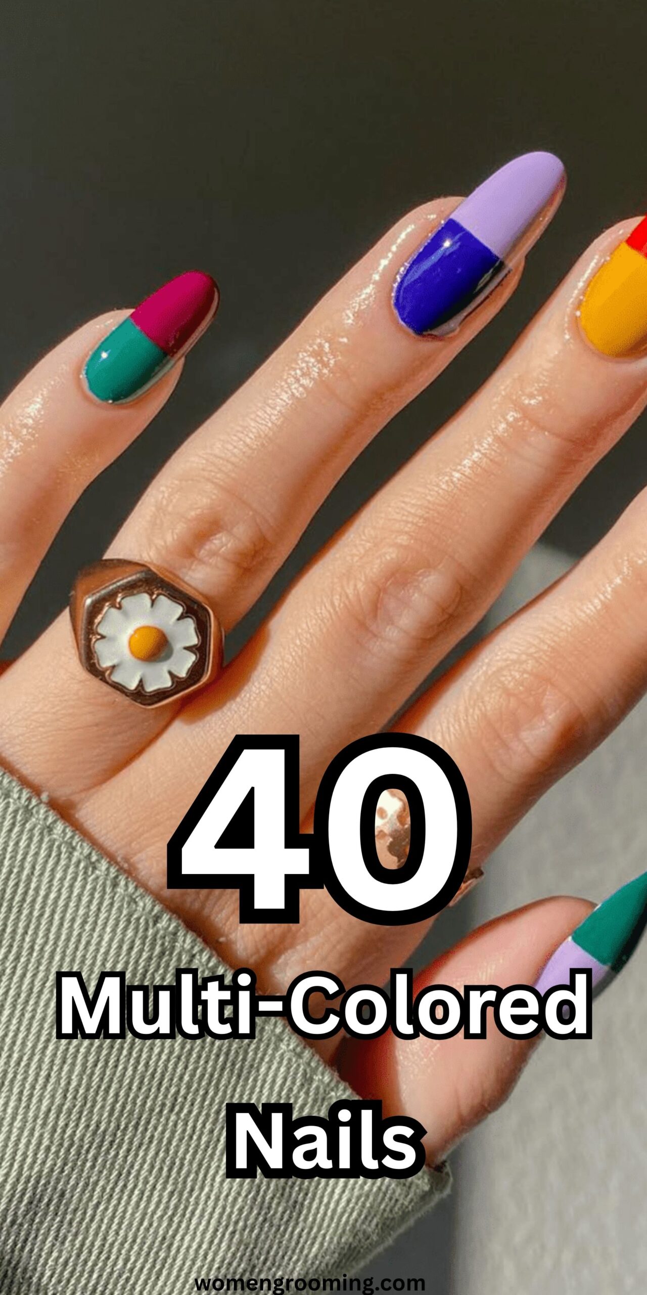 40 Multicolored Nails That Look Fun & Trendy