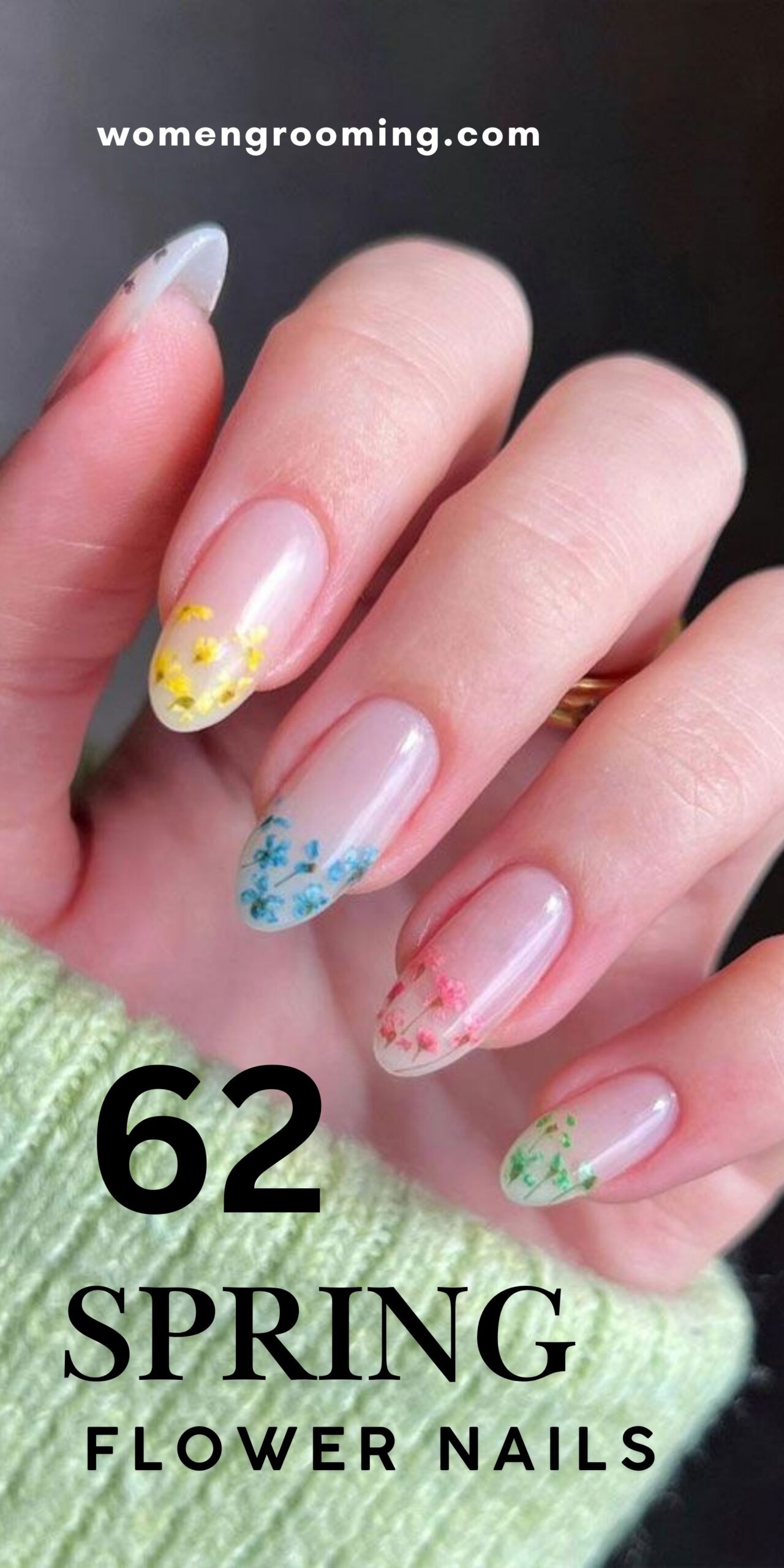 62 Spring Flower Nails That Look Fresh & Pretty
