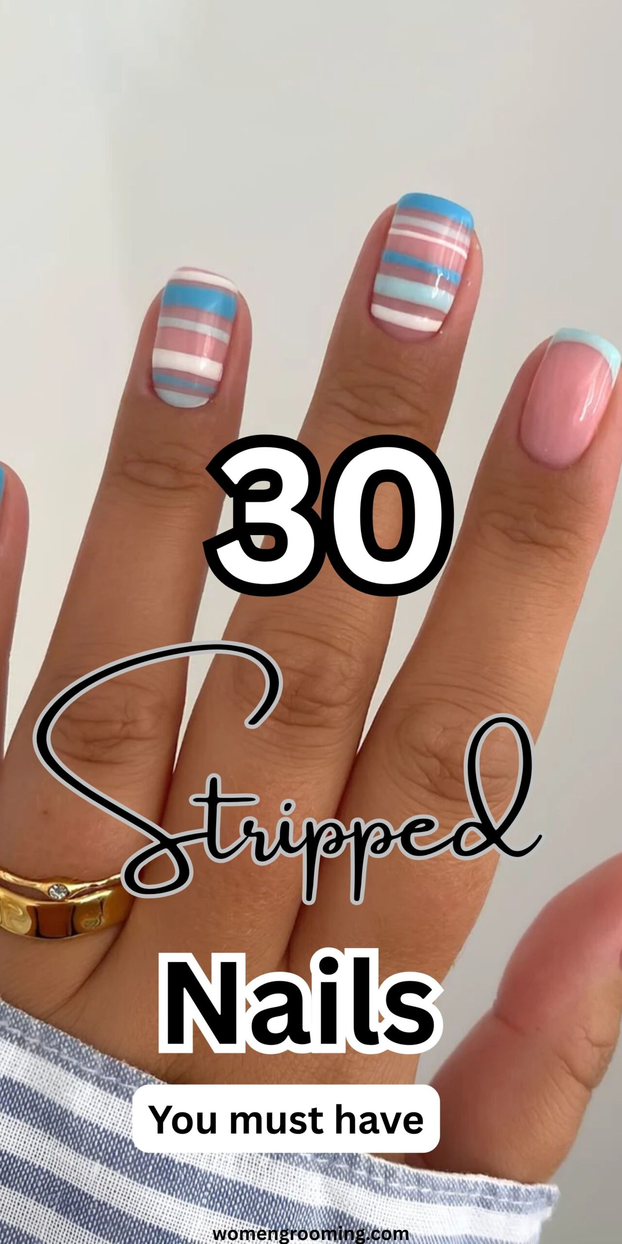 30 Striped Nails That Look Chic & Trendy