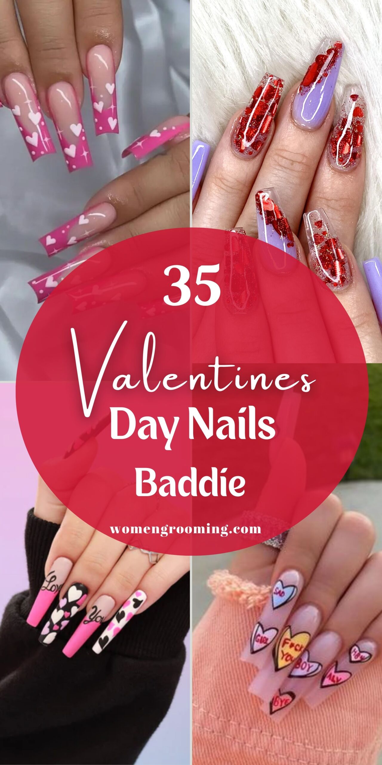 35 Valentine’s Day Nails Baddie, Hot, and Trendy Designs