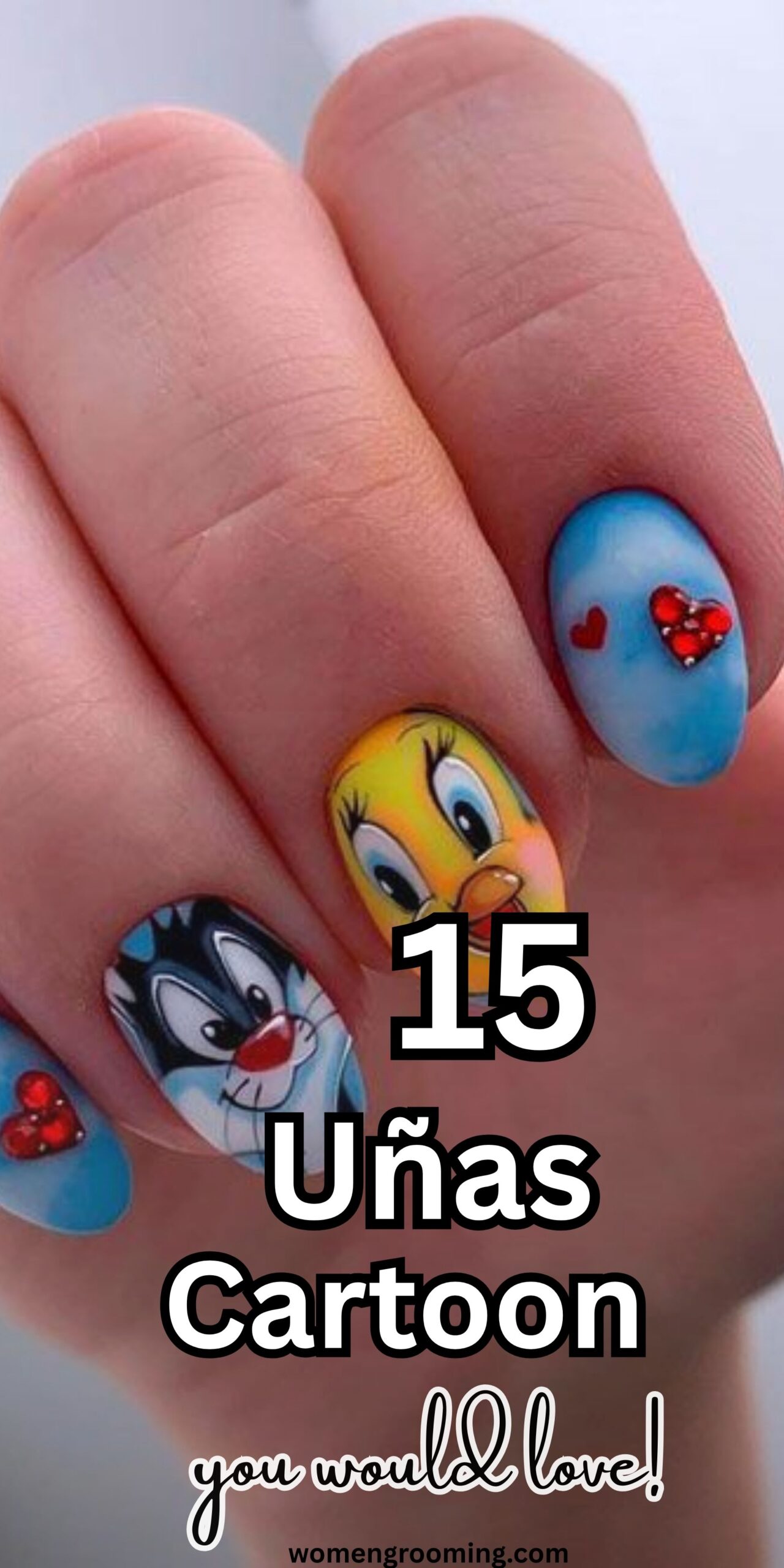 15 Uñas Cartoon Ideas for Cute, Playful & Fun Nail Art 🎨💅