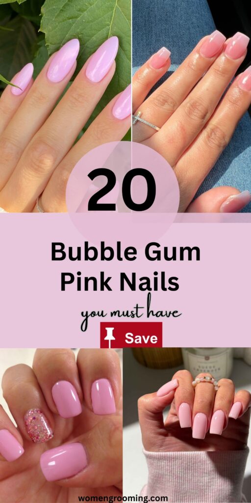 bubble gum pink nails