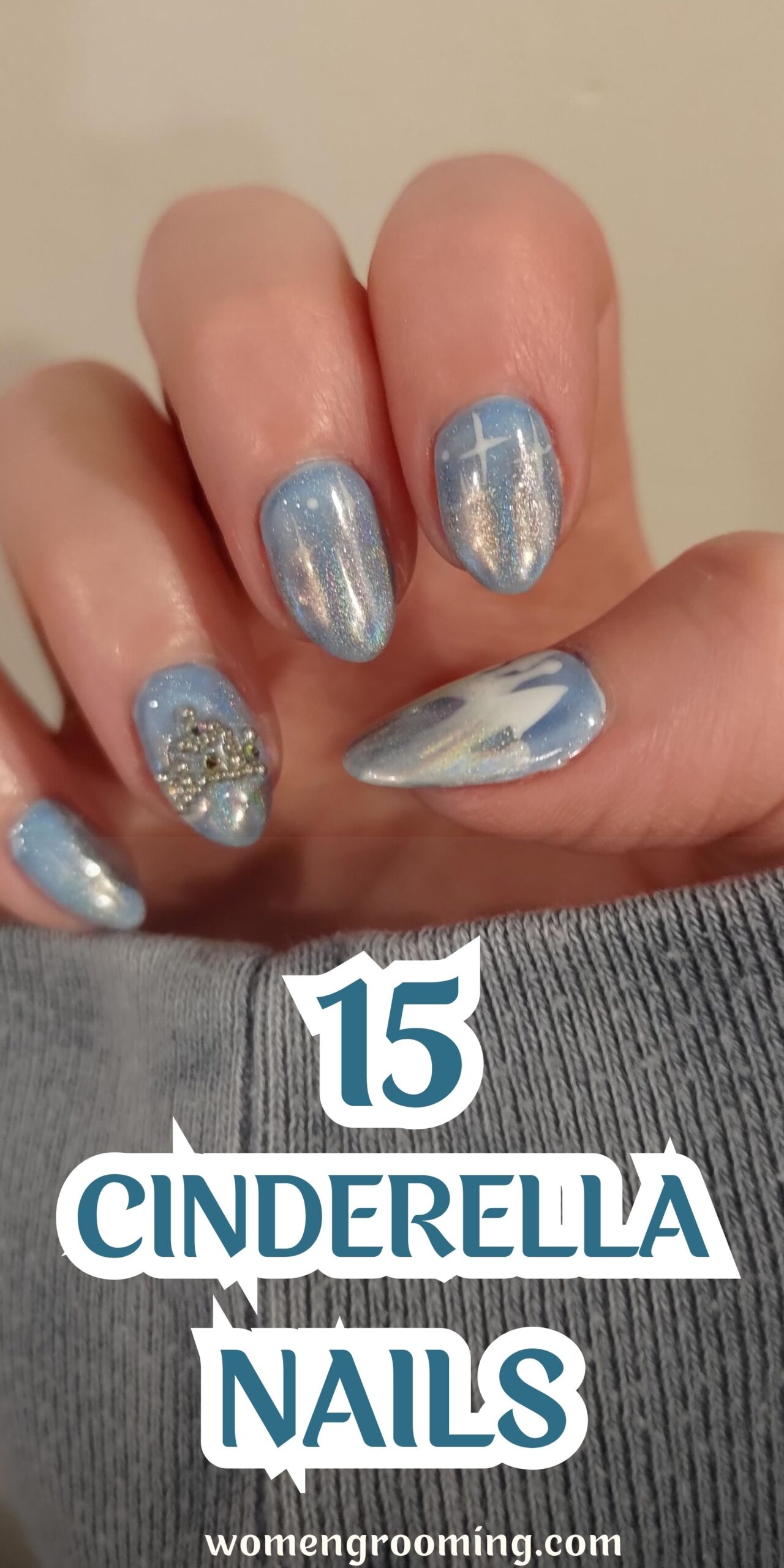 15 Cinderella Nails Ideas for a Magical, Princess-Inspired Manicure ✨👑