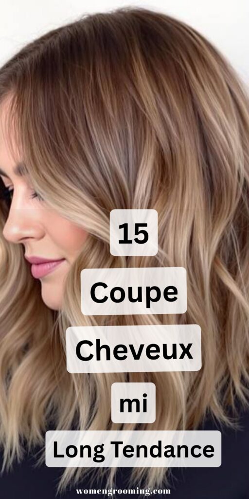 coupe cheveux mi long tendance