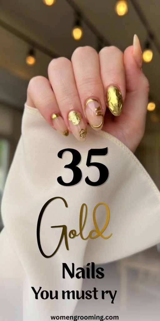 gold nails