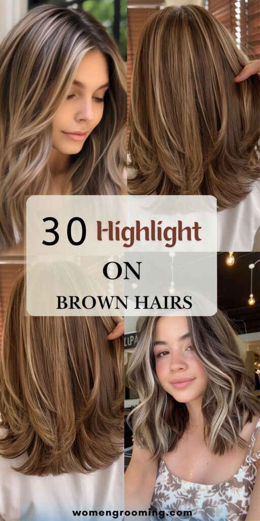 highlight on brown hairs