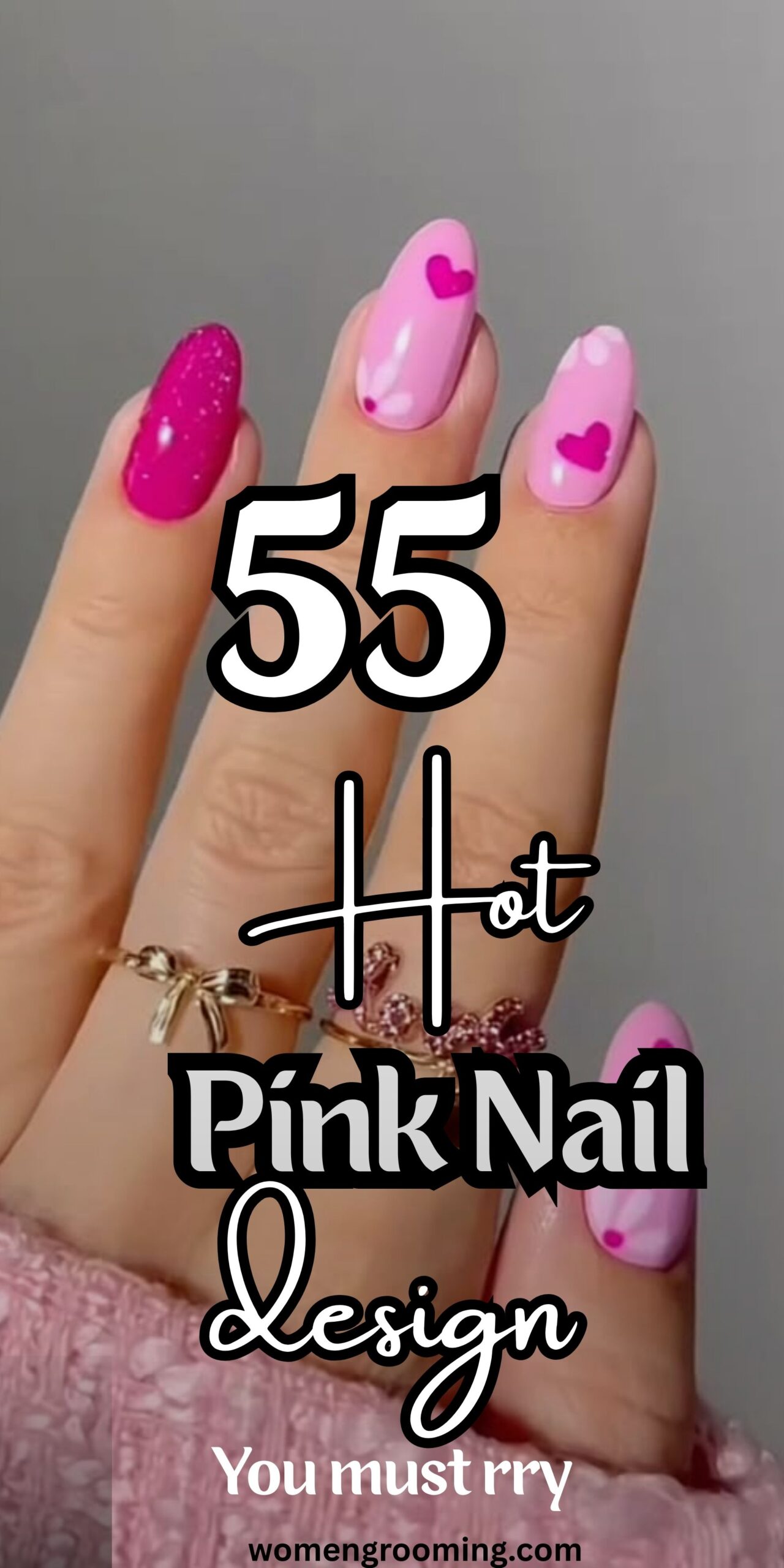 55 Hot Pink Nail Designs for Bold, Fun & Eye-Catching Manicures 💖🔥
