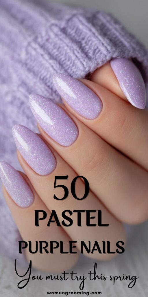 pastel purple nails