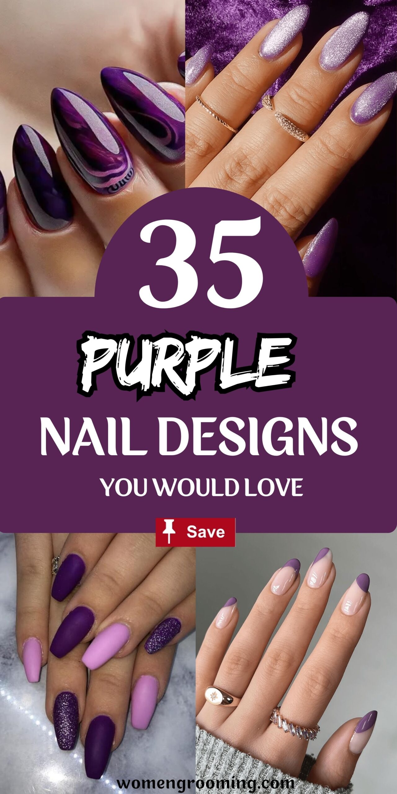 35 Purple Nail Designs for Bold, Elegant & Trendy Manicures 💜💅