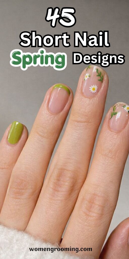 short nail spring design 