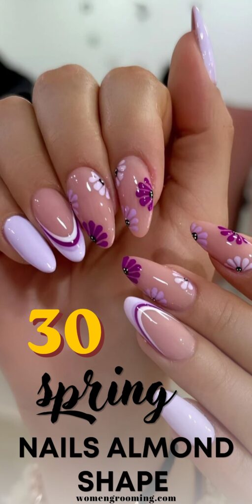 spring nails almond shape