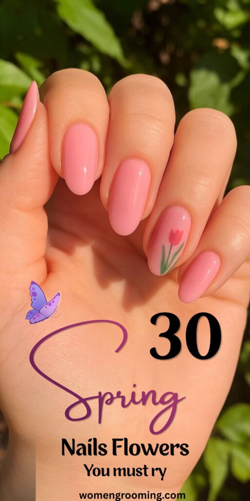 spring nails flowers