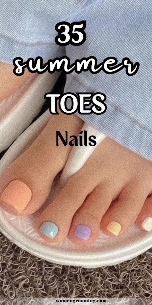 summer toes nails