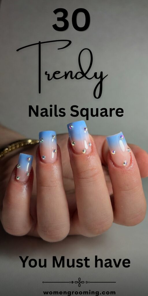 trendy square nails