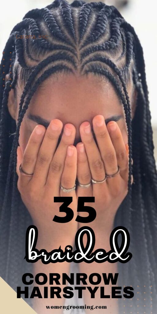 braided cornrow nails