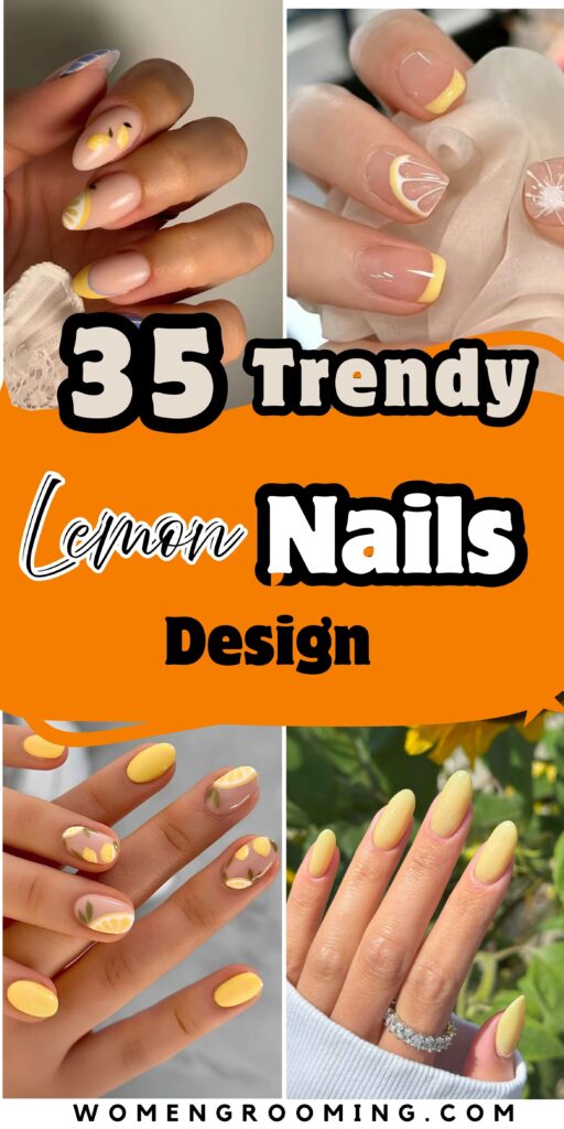 lemon nails design