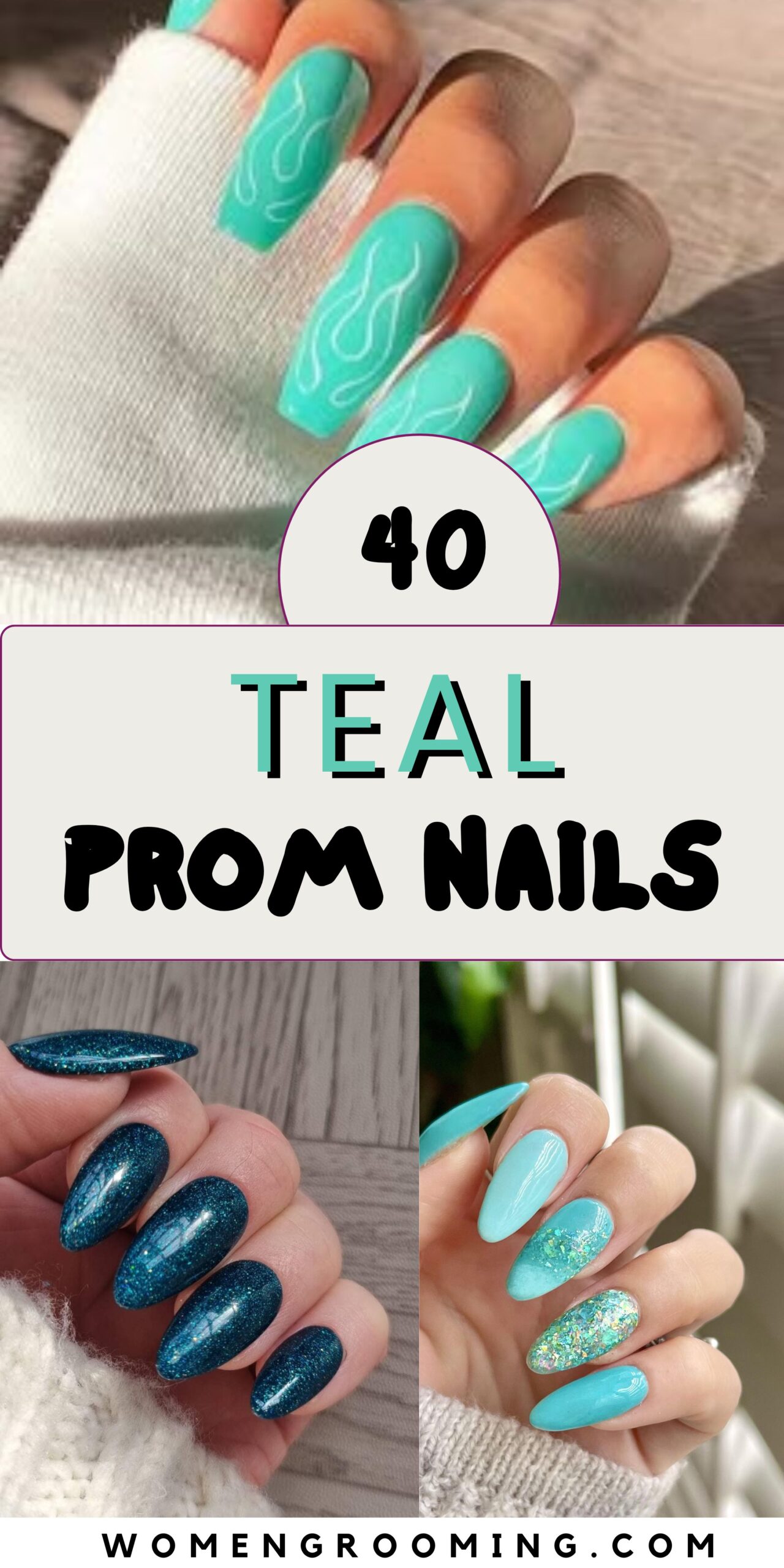 40 Teal Prom Nails Ideas That Are Elegant, Trendy & Perfect for Your Big Night 💙💅